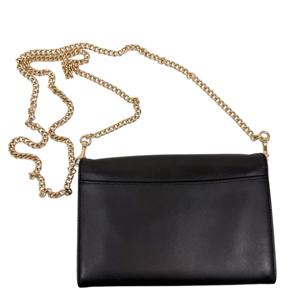 Coach Marlow Turnlock‎ Chain Crossbody Bag Black Smooth Leather - Picture 3 of 16
